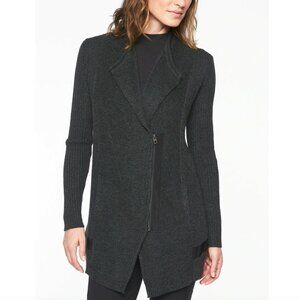 Athleta Sentinel Sweater Zip Jacket Thermolite Wrap Cardigan Women's M Black NWT